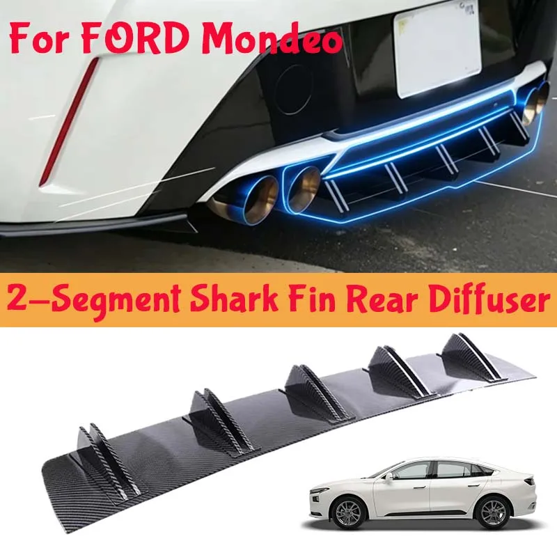 For FORD Mondeo Shark Fin Rear Diffuser Split Chassis Spoiler Auto Aerodynamic Parts Aerodynamic Modification
