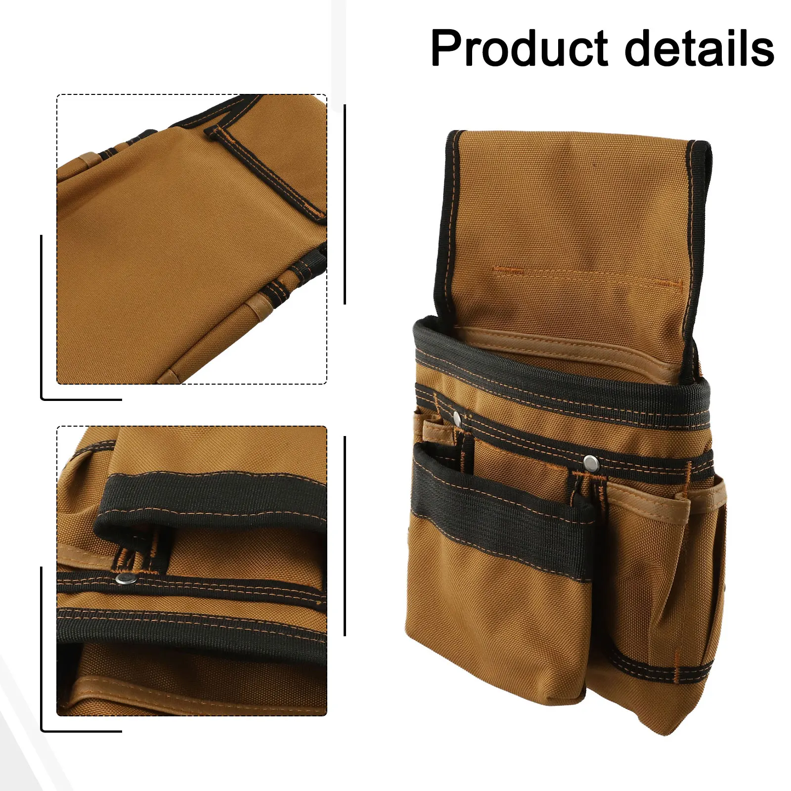 Adjustable Tool Bags Black Brown Tool Belt Suspenders Breathable Mesh Lining Comfortable Fit Long-Lasting Life