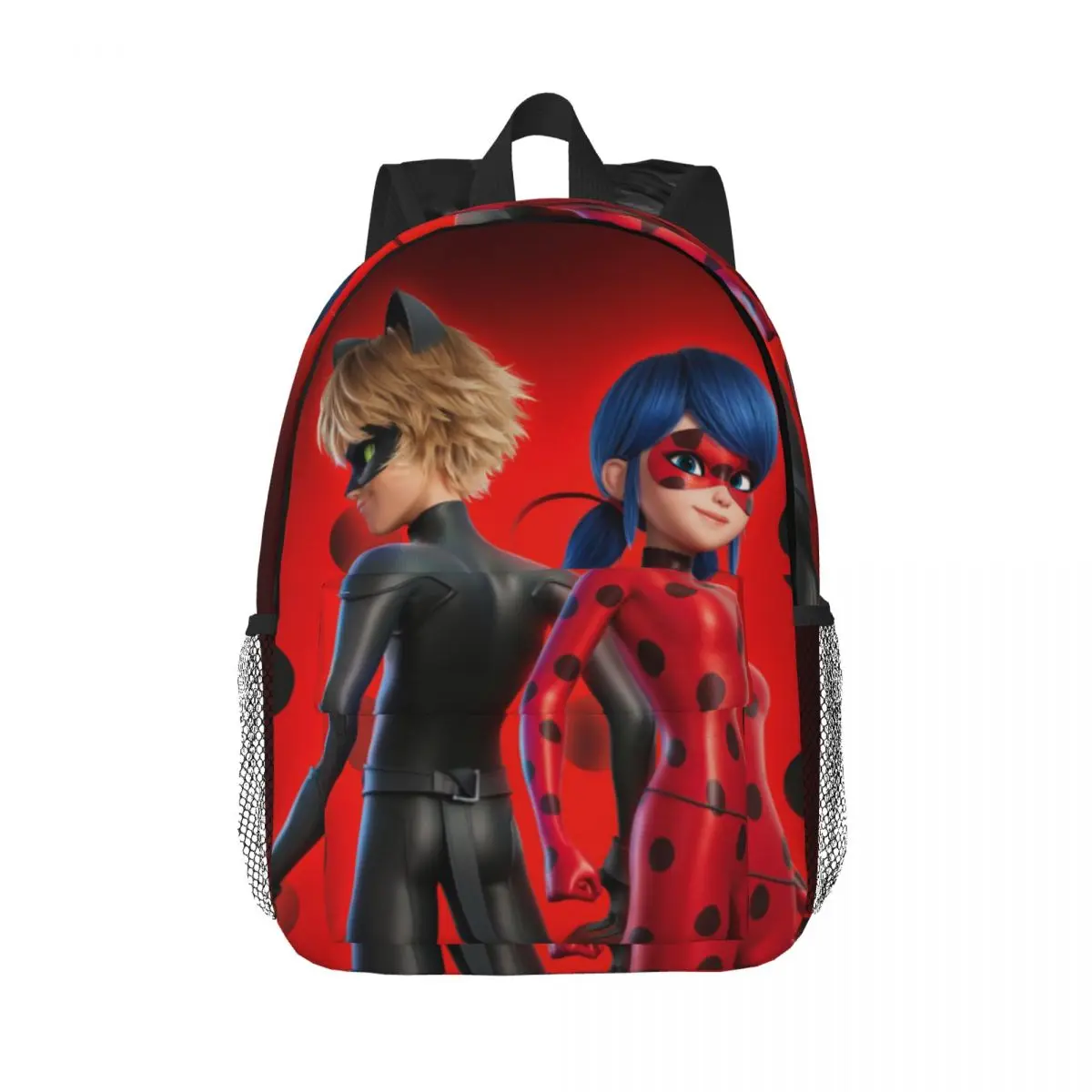 Miraculous Ladybug Printed Lightweight Casual Schoolbag For School, Outdoor, Shopping, Office 15inch