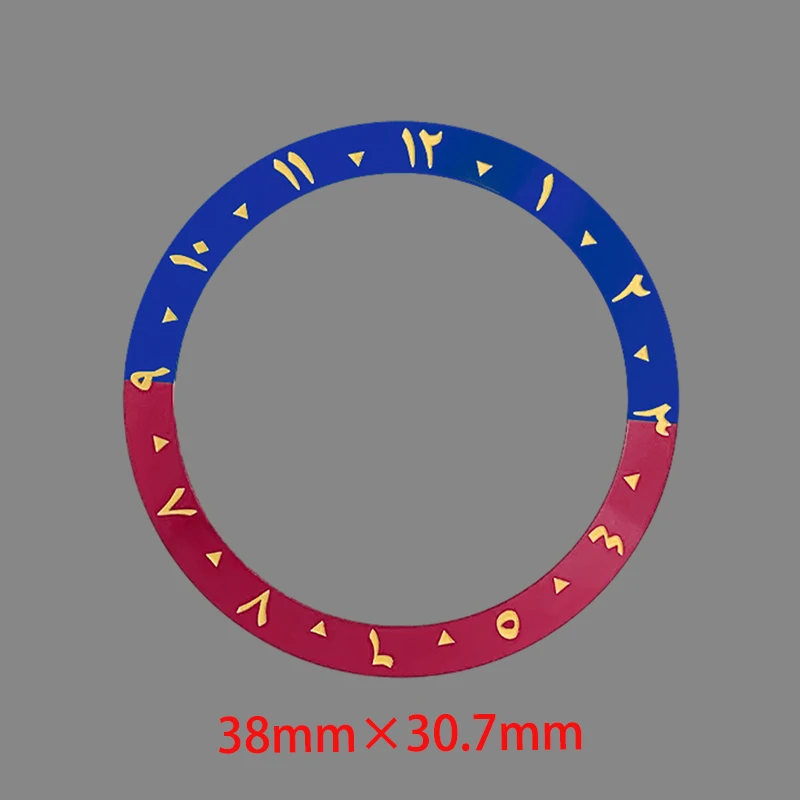 Mod 38 مللي متر مشطوف الألومنيوم الحافة إدراج خواتم ل SUB SRPD GMT SKX007 SKX009 ساعة حافظة NH35 NH36 حركة ساعات رجالي تجديد جزء