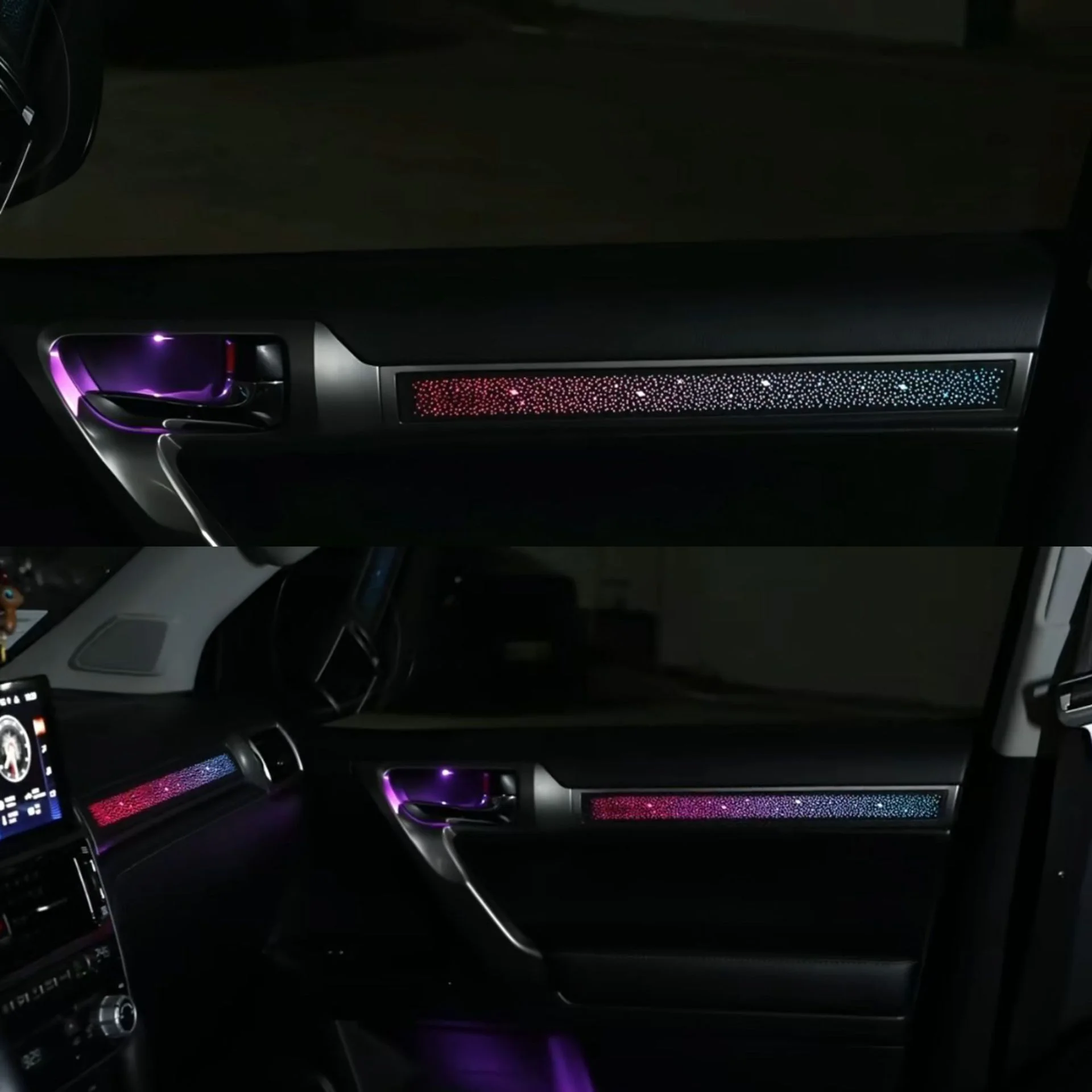 SJC Upgrade 64 Color Ambient Lighting  Car Dynamic Starry Sky Symphony LED Atmospheric Lighting Kit