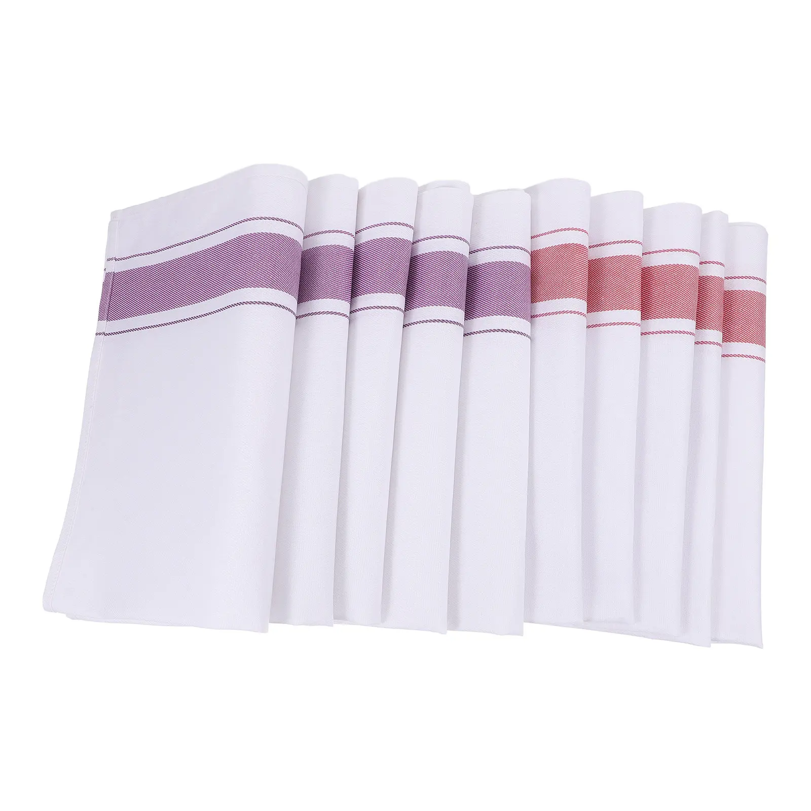 

10Pcs Pure Cotton Napkin Set Reusable Glass Polishing Cloths Stemware Cleaning Hotel Restaurant Use Lint Free Assorted Colors