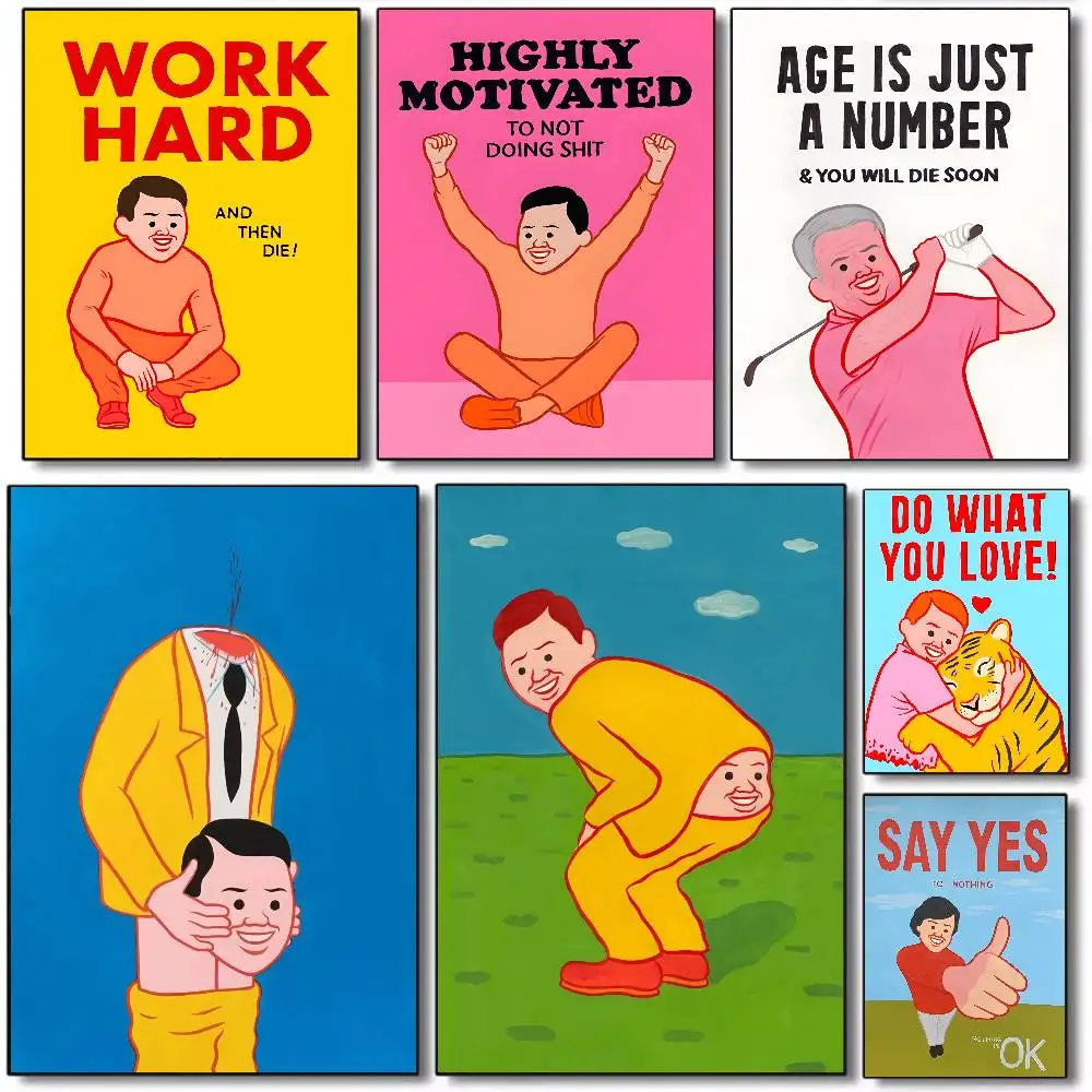 Abstract Funny Joan Cornella Poster Art canvas HD aesthetic Printing Paper Wall Art for Living Room Bar fashion Home Decor