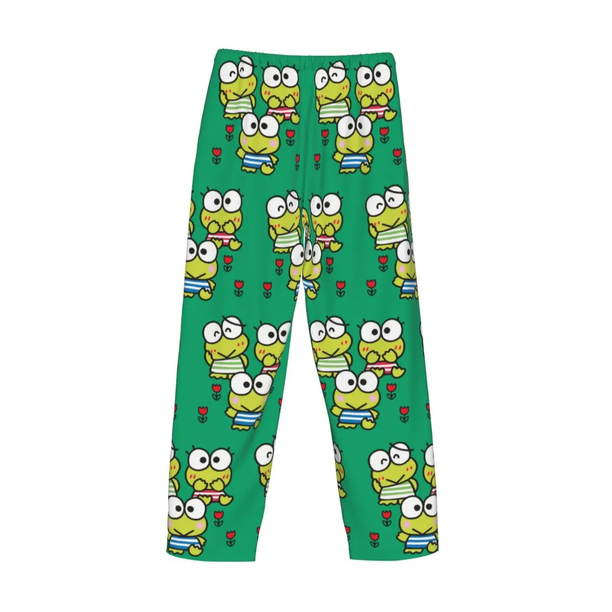 Custom Print Men's Keroppi Pajama Pants Cartoon Cute Sleepwear Sleep Lounge Bottoms with Pockets