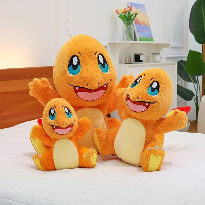 Pokemon 35-70cm Charmander muñeco de peluche Anime dibujos animados Pokémon Kawaii juguetes de peluche grandes peluches suaves niños regalo de cumpleaños de Navidad