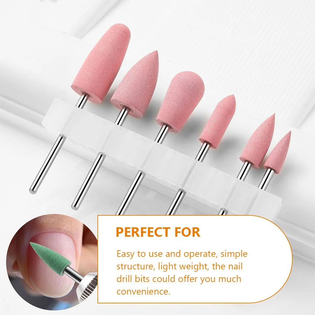 مجموعة لقم مثقاب الأظافر مكونة من 18 قطعة، مثقاب أظافر من السيليكون خفيف الوزن لإزالة الجلد الميت، أداة محمولة من الأكريليك #2