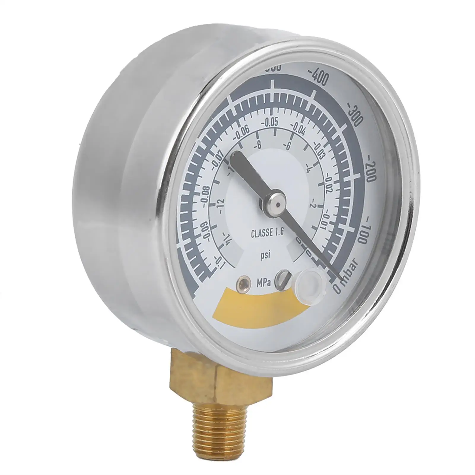 Pressure Gauge for Vacuum Pump, Air Measurement Tool, 0 a 14 PSI, NPT, 1/8 Connector