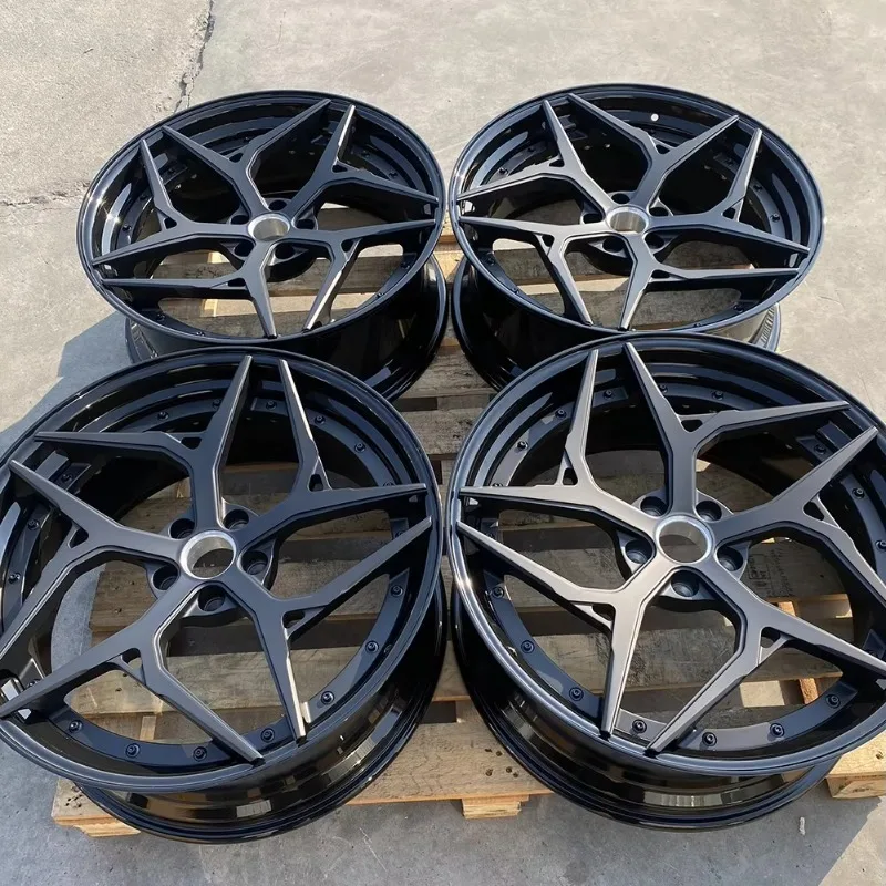 Private Luxury Custom Forged Wheels 20 Inch 6061-T6 Brushed Black 2-Piece Forged Wheels For Audi A4 B9 For Lexus LC