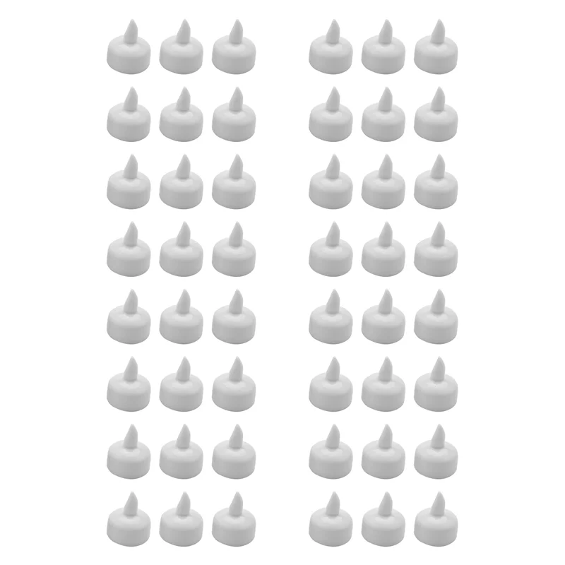 

ABUF-48 упаковка водонепроницаемых беспламенных плавающих чайных свечей, теплые белые мерцающие светодиодные чайные свечи на батарейках - свадьба, вечеринка