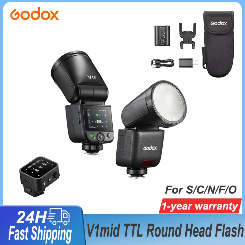 Godox V1 Mid Ttl Ro…