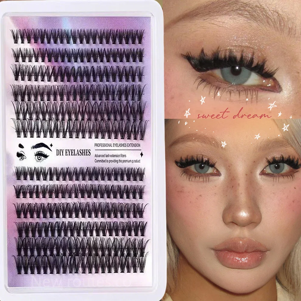 240 قطعة تحت الرموش تمديد الرموش الشخصية ماكياج المهنية الفردية العنقودية تطعيم رموش اصطناعية الرموش الصناعية