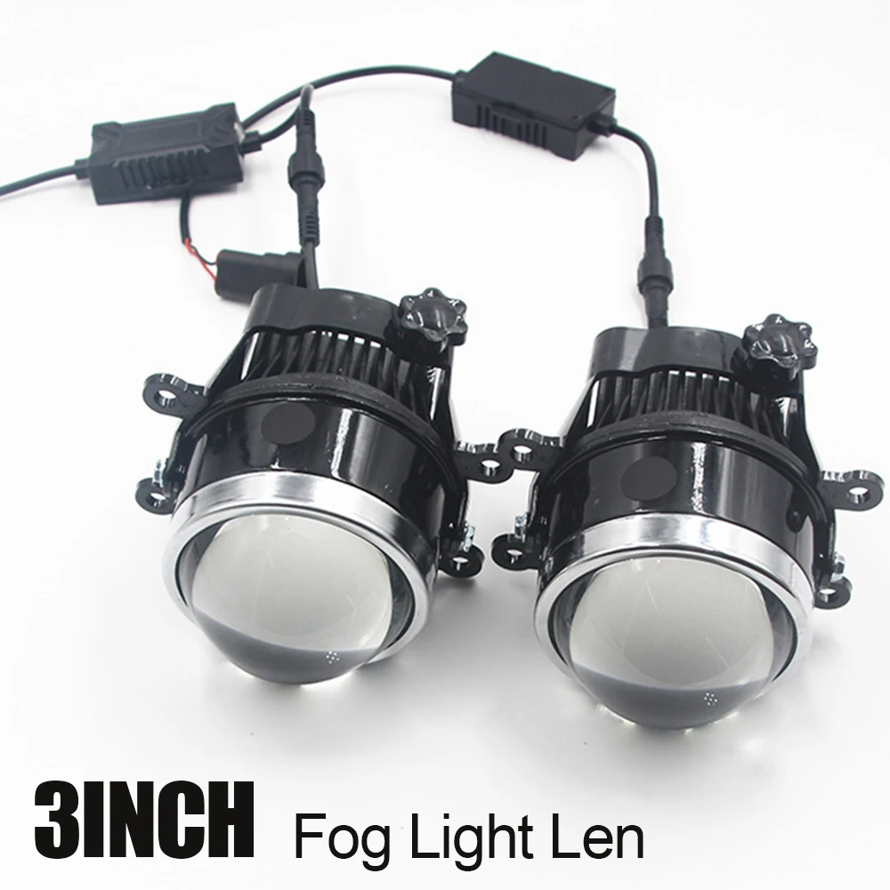 3.0 Inch Bi LED Fog Light Lens Adjustment Bracket HD Glass Projector Lenses H11 Lamp For SUBARU Ford Focus Honda Nissan Renault