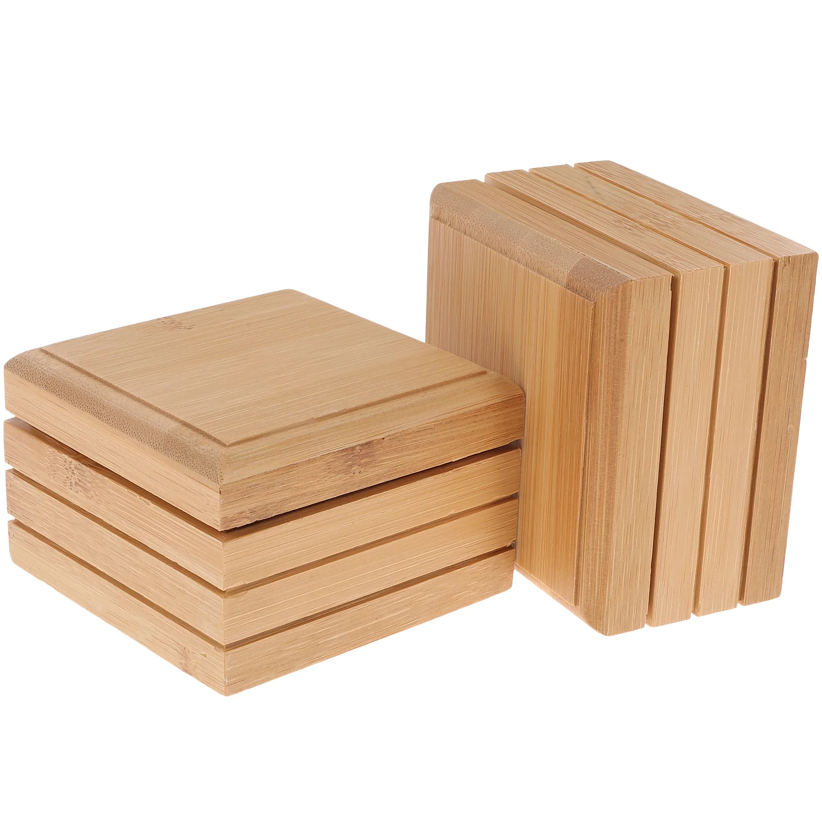 

2pcs Bamboo Holders Ventilated Drain Soap Dish Soap Organizer Container Box Drainer Holder Storage Saver For Home Bathroom