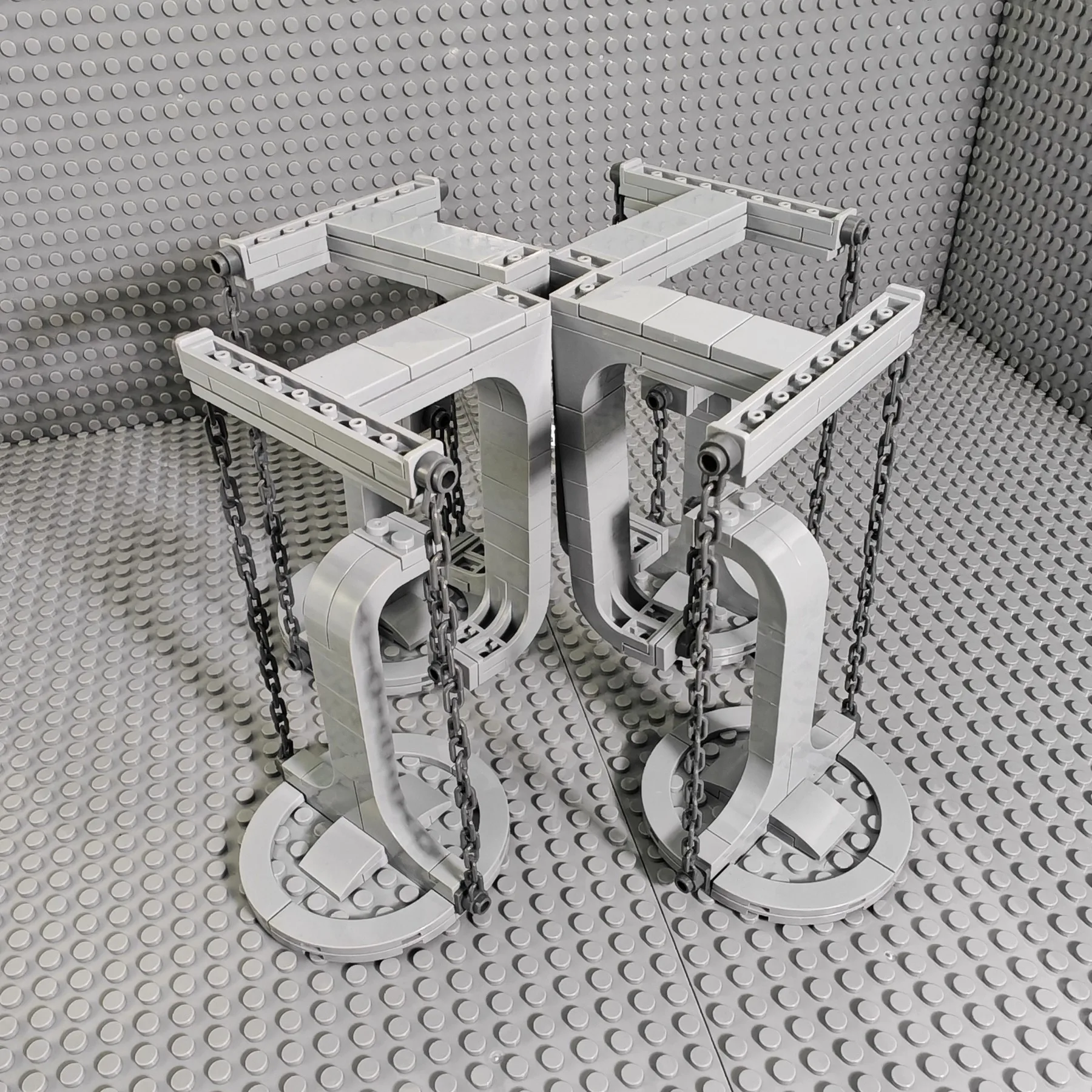 MOC Spannungsskulptur Bausteine Anti-Schwerkraft Unsichtbare Aufhängungskette Physik-Balance-Modell Ausstellungsständer Schreibtisch-Deko – Detail 12