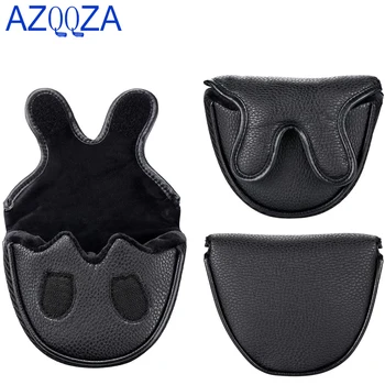 Golf atıcı kapak çekiç Mini Golf başlık siyah kırmızı kulübü başörtüsü Mallet Putters en uygun 2 top atıcıları kulüpleri