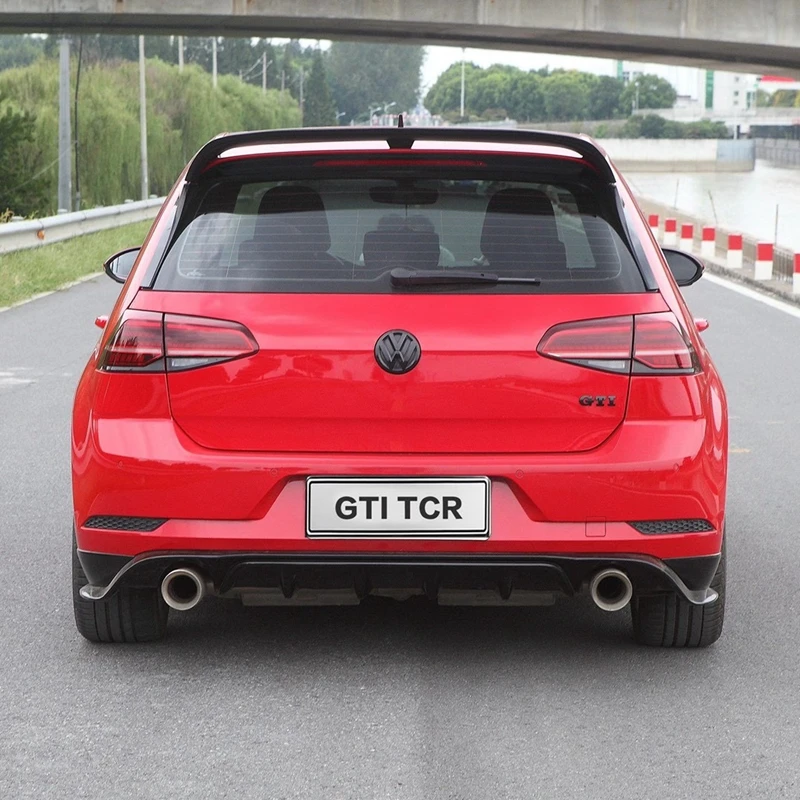 For Volkswagen Golf MK7.5 GTI TCR High Quality ABS Material Car Rear Bumper Diffuser Rear Side Diverter Spoiler Lip