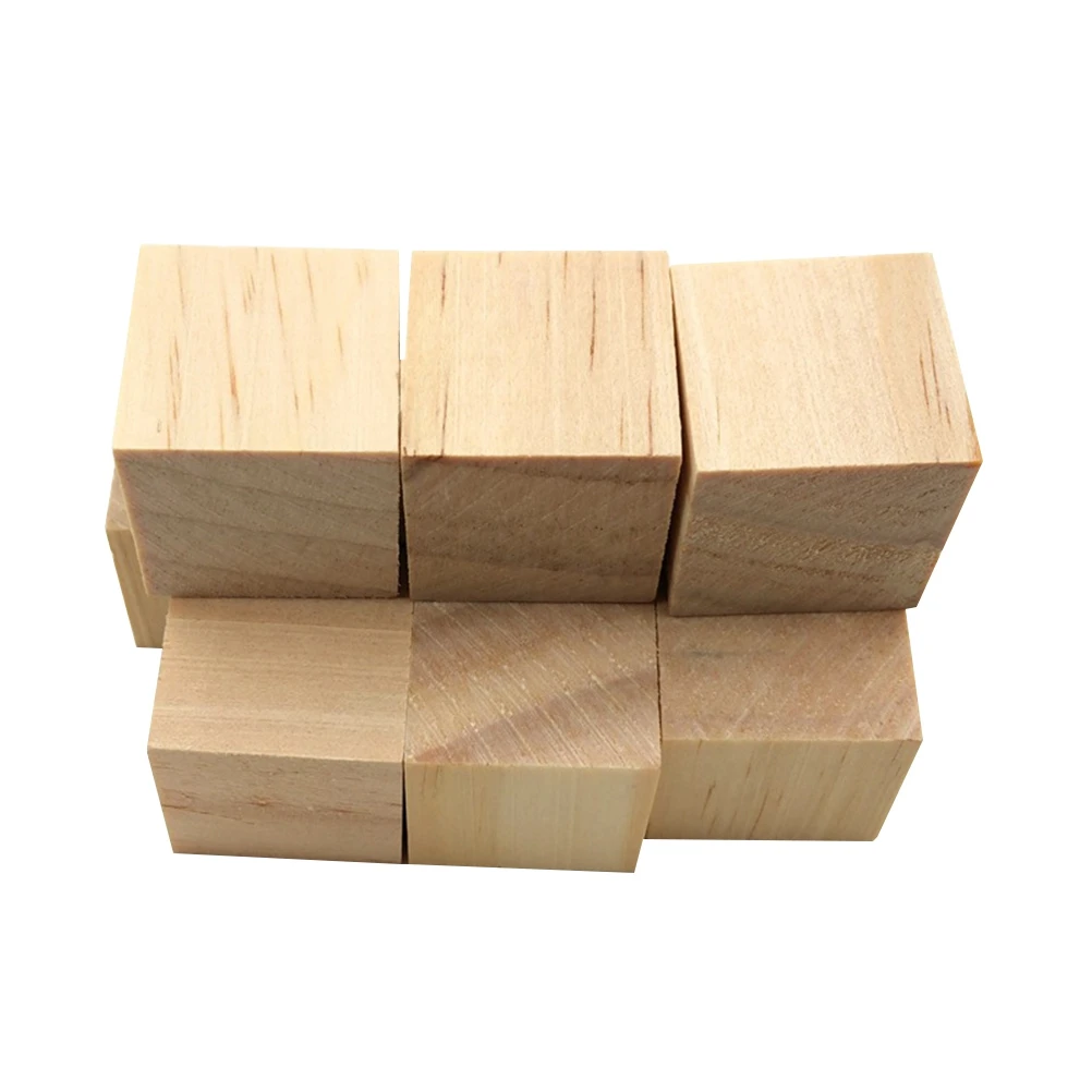 

10pcs 20Mm Pine Wood Blocks Craft Pieces Diy Art Projects Classroom Wedding Decor Rustic Theme Handicraft