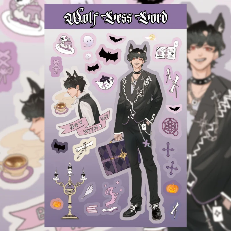 Korean Style Cute Cartoon Sweet Cool Girl Boy Angel Character Sticker Diary Handbook Scrapbook Phone Case Diy Decorative Sticker