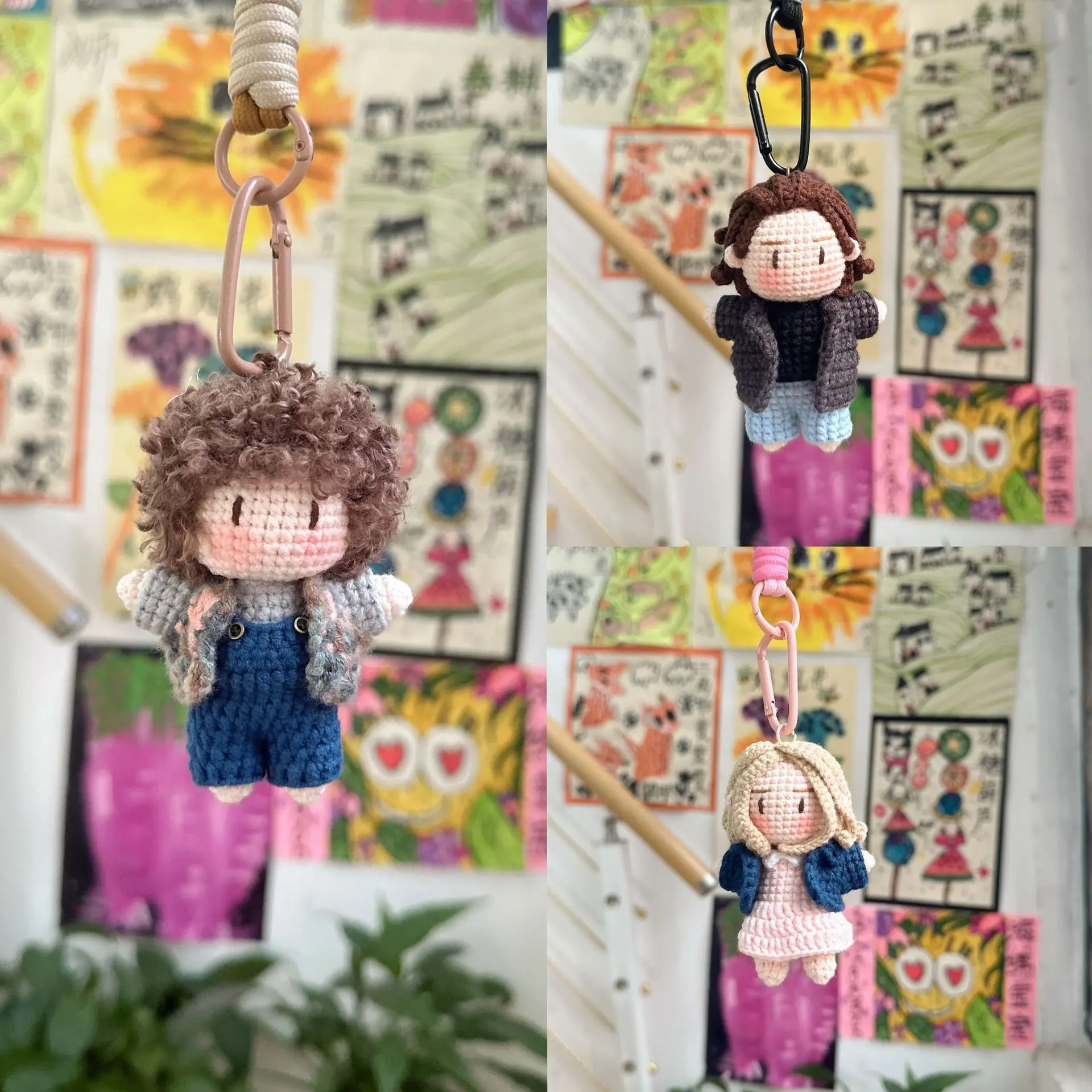 手作りかぎ針編みイレブン人形ペンダントクリエイティブギフトお祝い用品小さなデザイン毛皮のような毛糸完成品