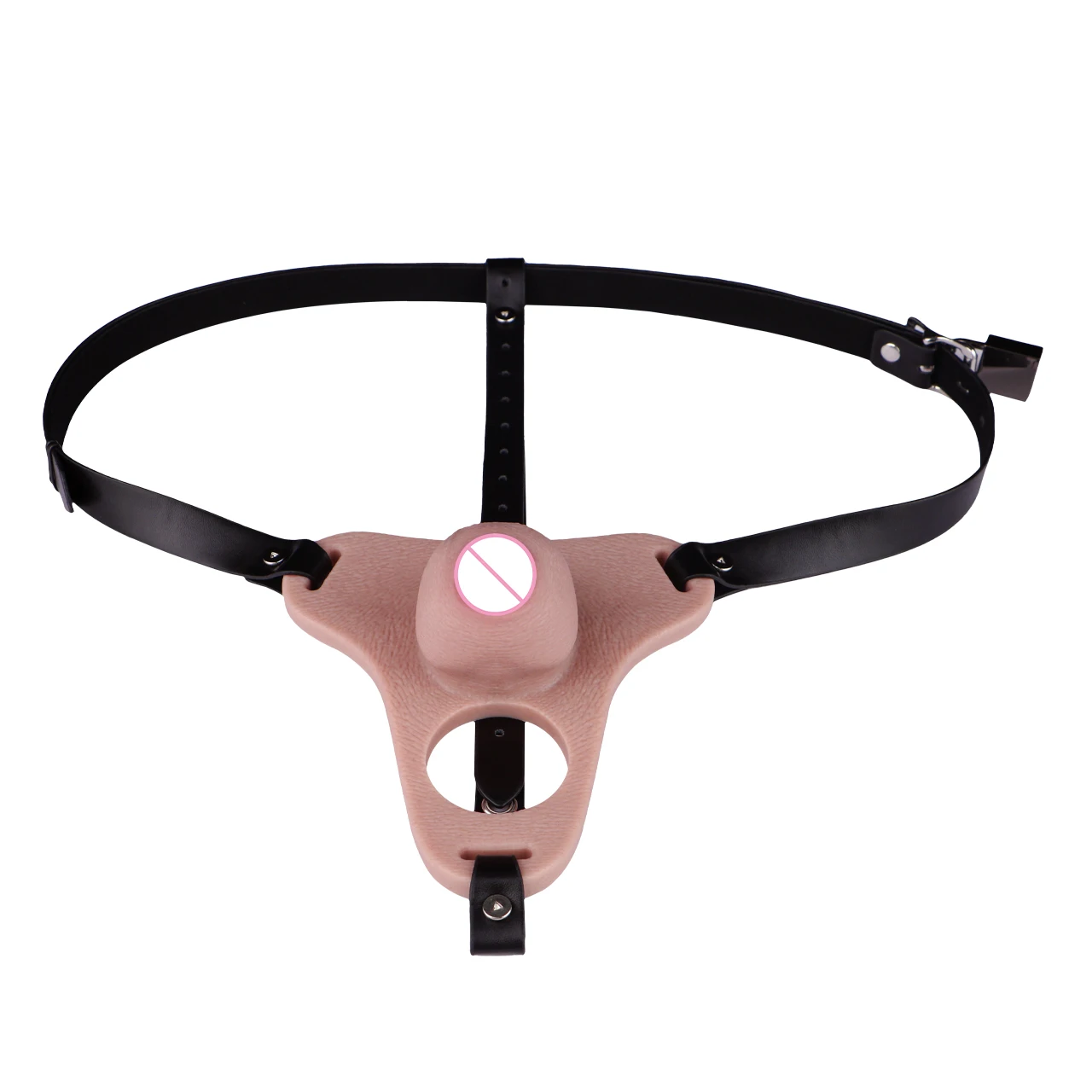SHAZ FTM Lockable Belt Silicone Chastity Cage Realistic Dildo Sheath Small Penis Sleeve with Cock Ring Adult Sex Toy for Men 18+