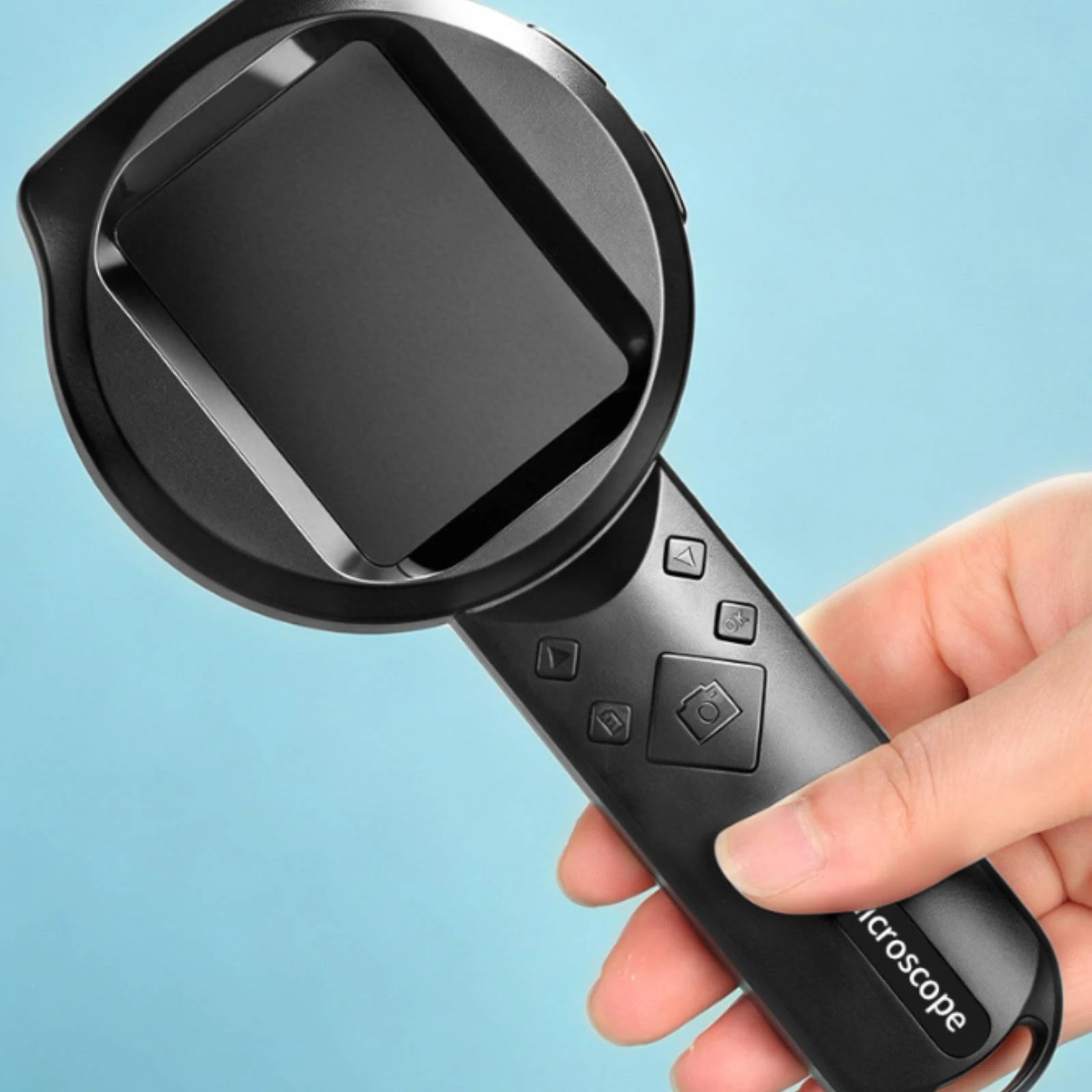 

Handheld Digital Magnifier Three-Color Lighting Handheld Magnifier Electronic Vision Aid Hanging Hole Low Vision Reader LED