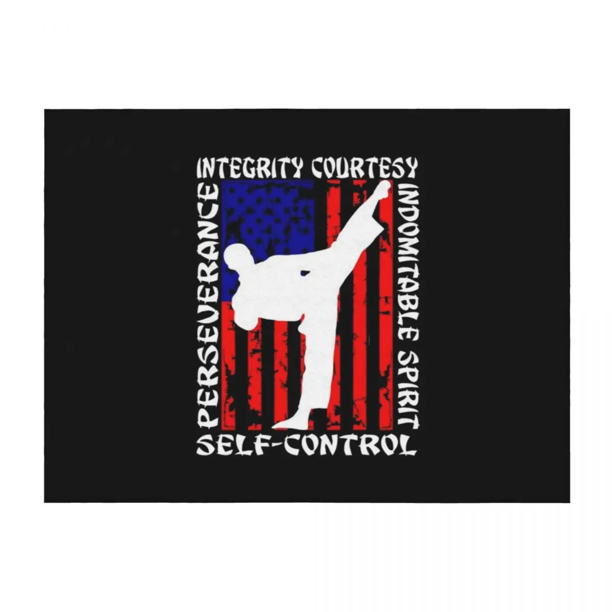 

Martial Arts Taekwondo 5 Tenets Taekwondo Throw Blanket christmas decoration Winter beds Soft Plaid Single Blankets