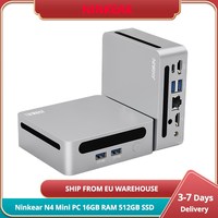 Ninkear N4 Mini PC AMD Ryzen 5 4600H 6 Cores Max 4.0GHz 16GB RAM 512GB SSD Type-C (8K)+ 2 * HDMI (4K) triple Display WiFi 6 BT 5.2