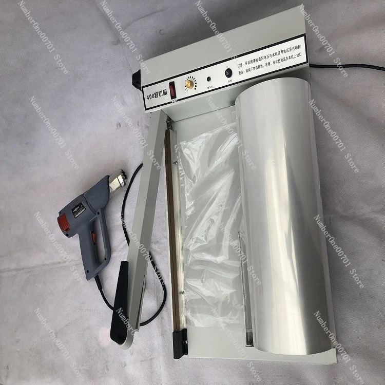 600mm L Sealer & Shrink Tunnel Combo, Manual Film Wrapping Machine with Heat Gun