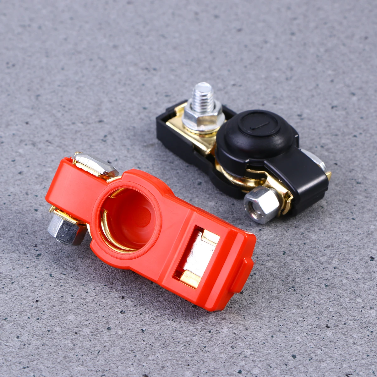 

Universal Car Terminal Clamps Adjustable Lead-Free Positive Negative Connectors Insulated Protective Covers Copper
