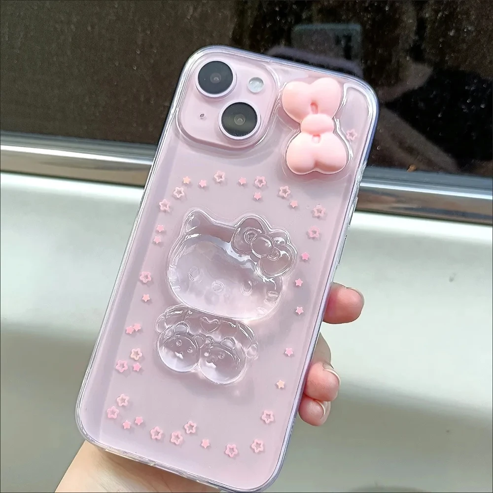 Les coques de téléphone kawaii pourquoi la coque Sanrio Hello Kitty transparente avec poupée goutte est un choix incontournable pour les fans de style mignon