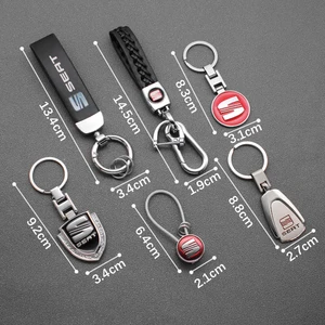 3D -Metall/Leder -Auto -Stil Keychain von CUPRA Leon 2 Mk3 Mk2 Mk1 5f Ibiza Charakter Keychain Accessoires Automobile Automobile 8 Hauptverkäufe Chaves Sitz CUPRA - №2