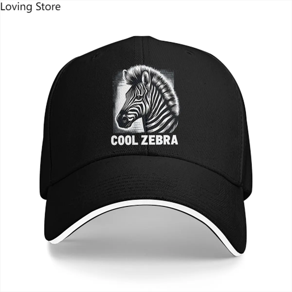 Cool Solid Color Baseball Caps Peaked Cap Zebra Animal Sun Shade Hats Men Women