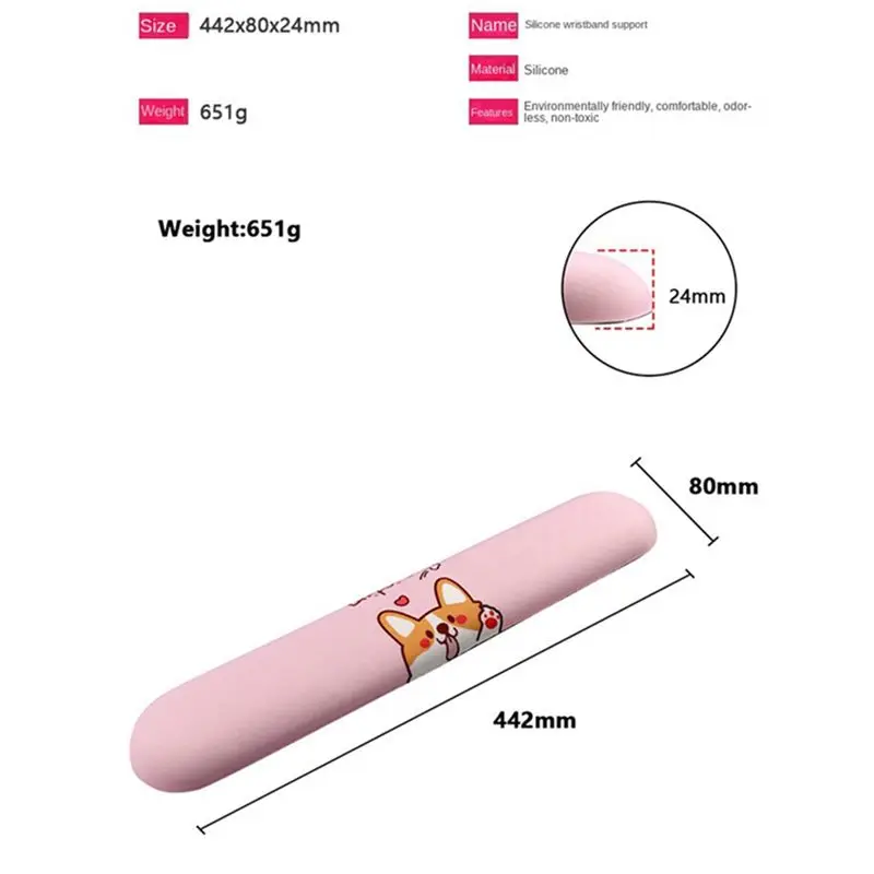 

*ABKM Cartoon Animal Mouse Pad Keyboard Silicone Wrist Rest Memory Foam Mouse Pad Suitable for Office Games