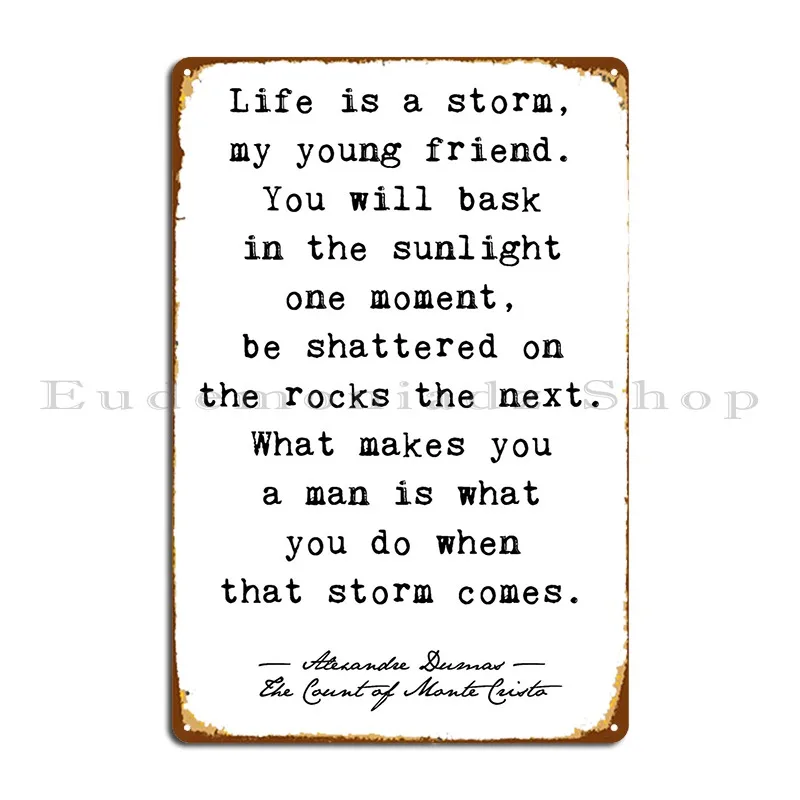 Металлический плакат с изображением Монте-Кристо, Клубная настенная пещера, кинотеатр, железный клубный жестяной плакат