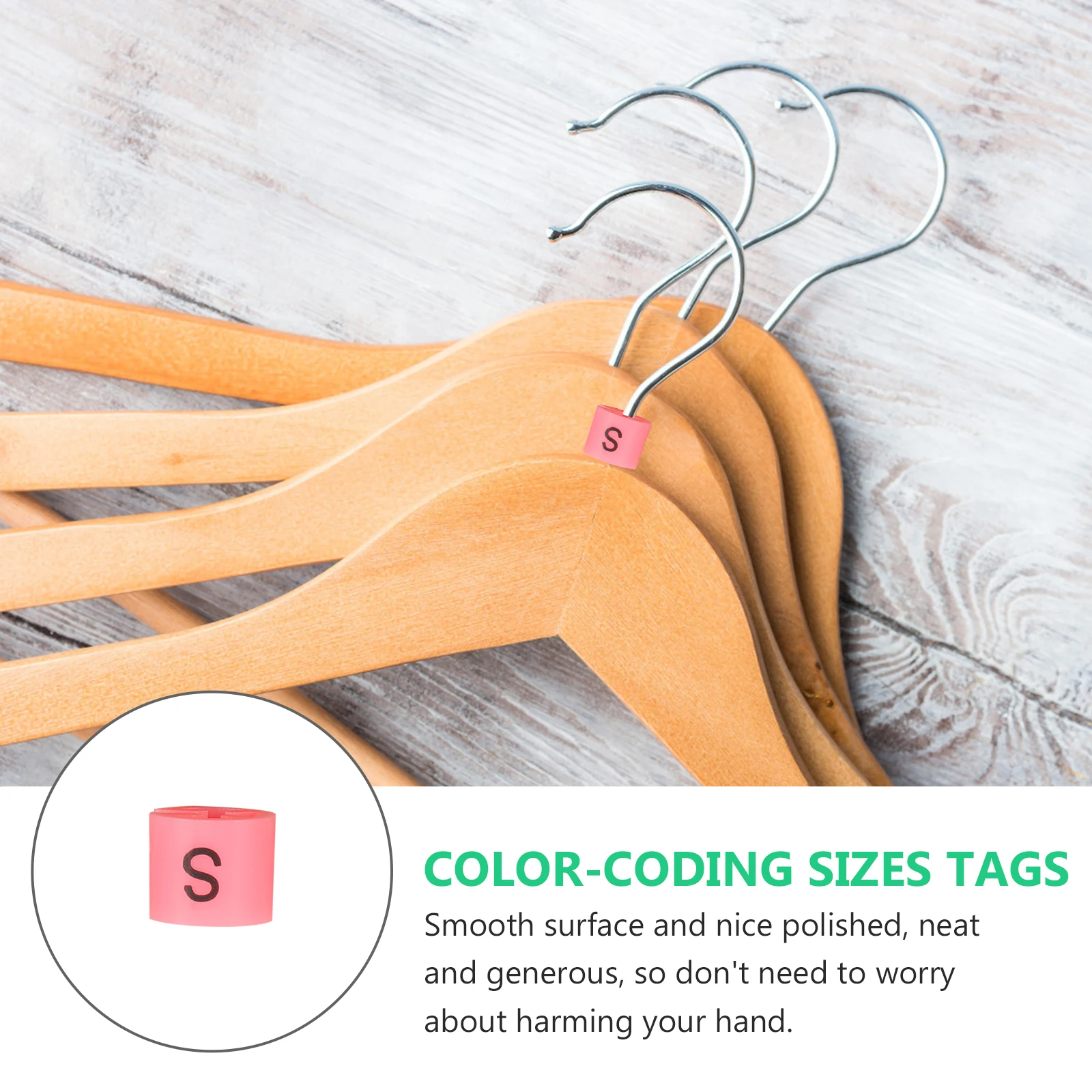

450 Pcs Hanger Size Buckle Clips Color Coding Tags Clothes Markers Plastic Garment Hangers Clothing Accessories Small Labels