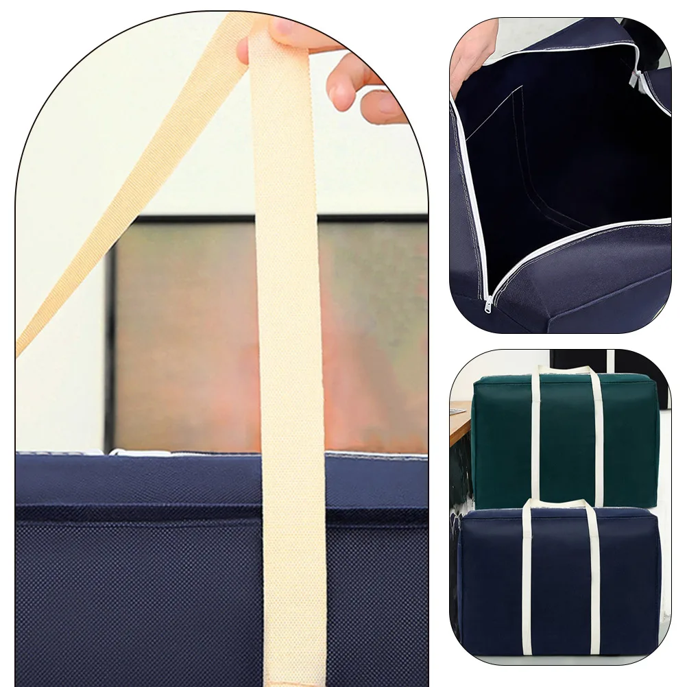 

3 Pcs Large Capacity Clothes Storage Bag 70X50X25CM Dust proof Bedroom Travel Moving Non woven Fabric Container