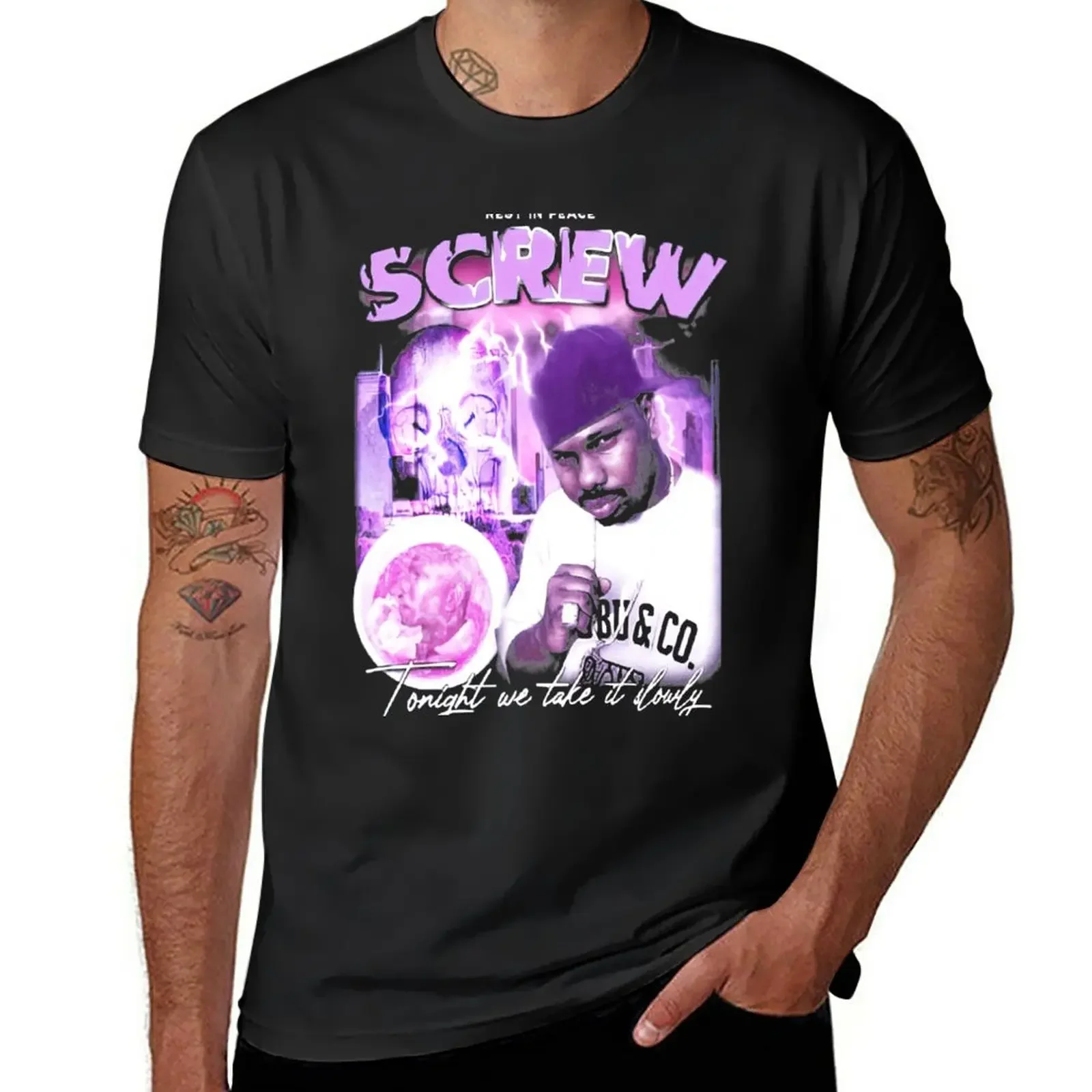 

DJ Screw T-Shirt sweat vintage designer t shirt men