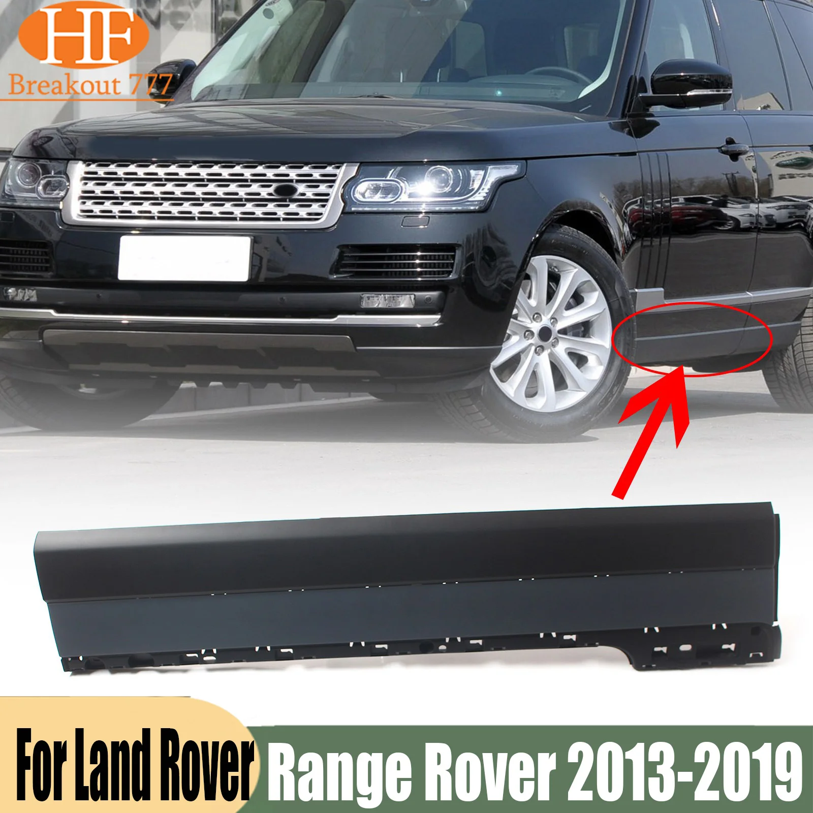 For Land Rover Range Rover 2013-2019 Front Door Exterior Panel Inlaid Strip