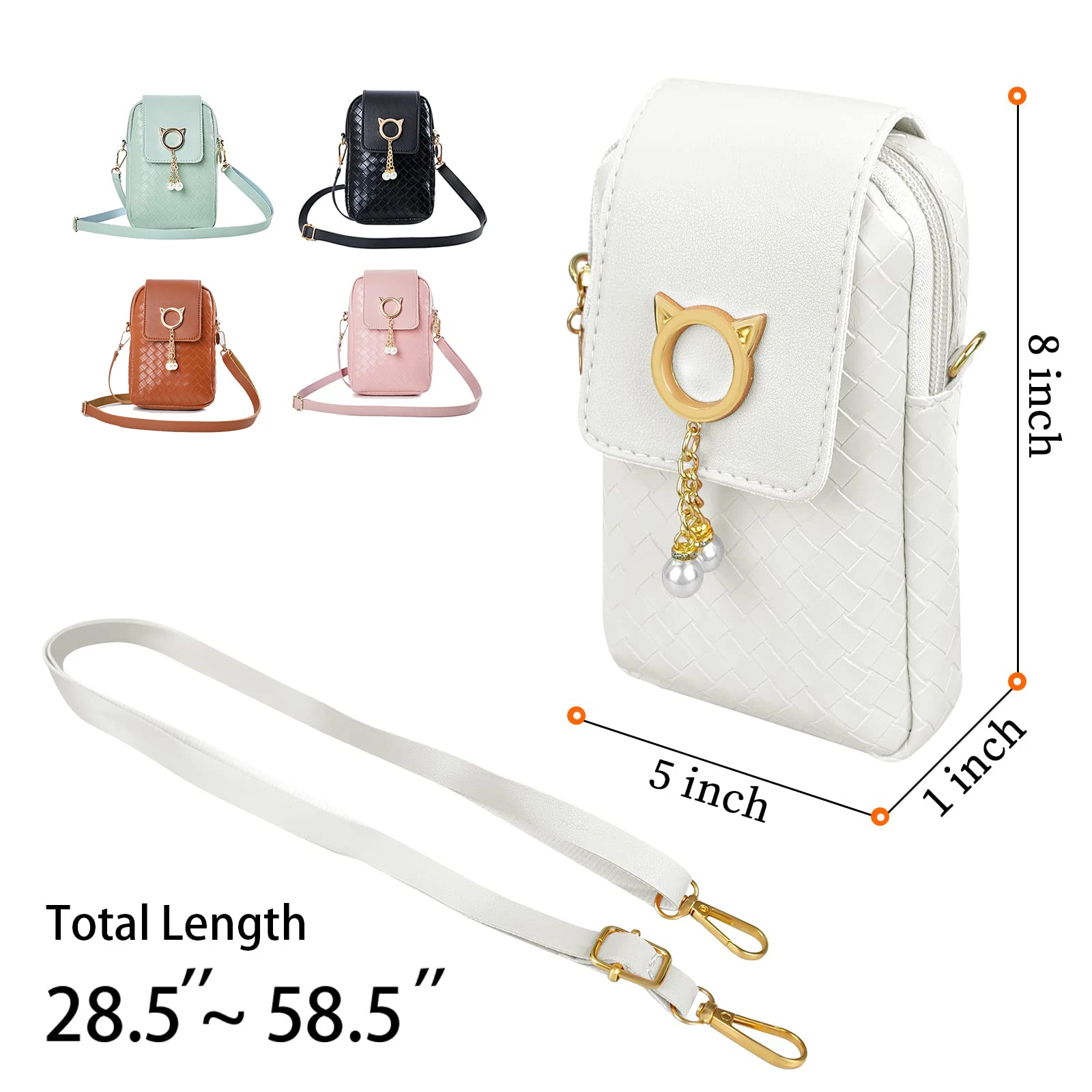 New Mobile Phone Bag Woven Pearl Tassel Cover-style Women's Bag One-shoulder Diagonal Bag