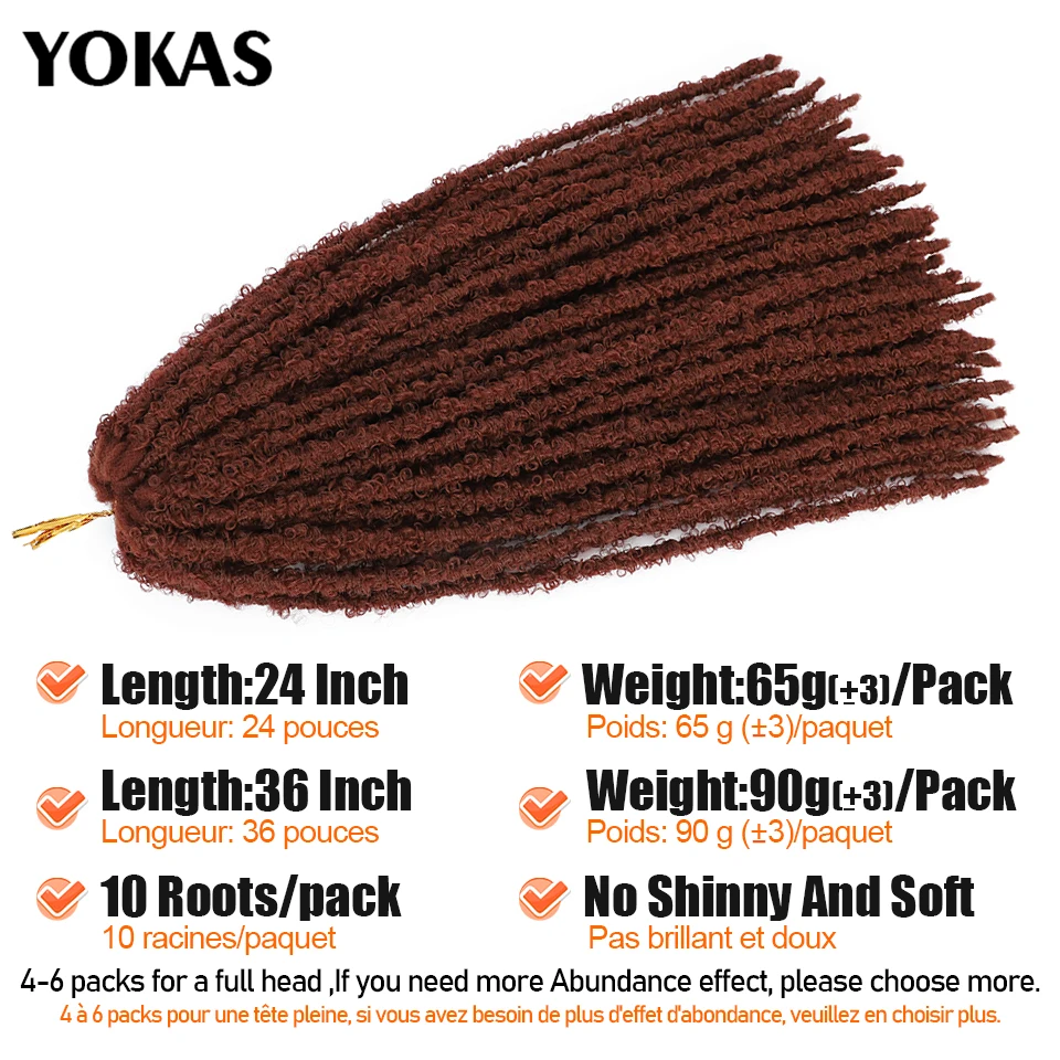 24 36 بوصة الكروشيه وصلات شعر الاصطناعية فراشة Locs للنساء الأفريقيات فراشة Locs تجديل وصلات شعر للإناث