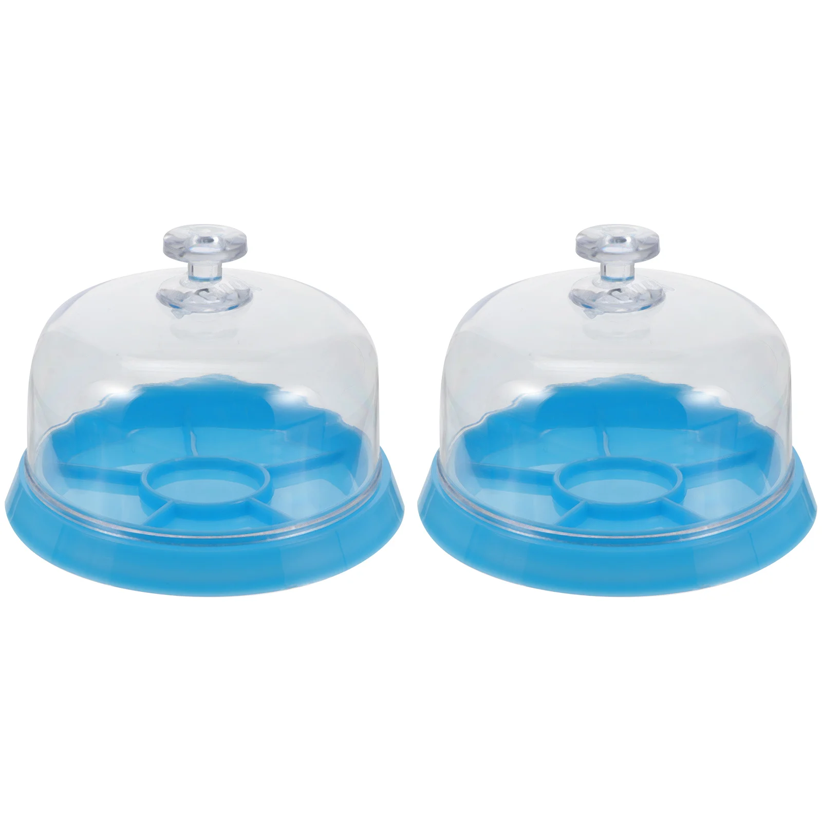 

2 Pcs Dust Cover Pocket Watches Storage Case with Lid Watchmaker Tray Bracket Repair Parts Plastic