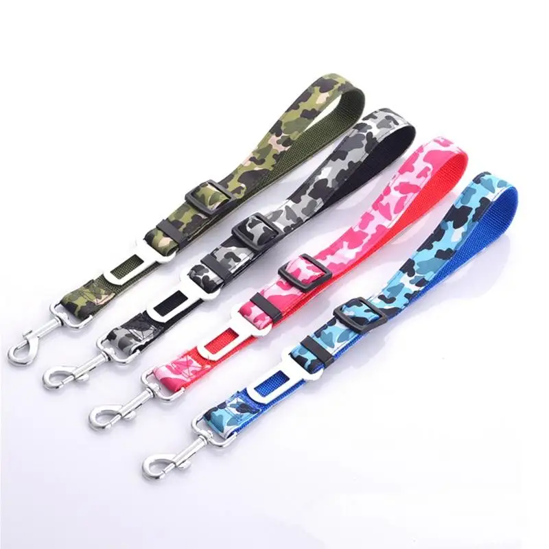 

Camo/Leopard Print Safety Seat Belt for Dog Cat Puppy Pet Life Belt Cat Yokie Teddy Seat Belts Leash for Collar Harness
