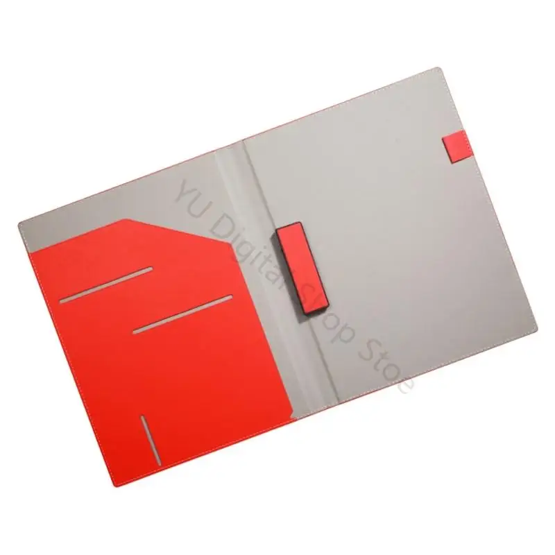 96BA PU-Leder-Konferenzmappe, Datei-Organizer mit mehreren Taschen für Firmenmeetings und akademische Präsentationen – Detail 7