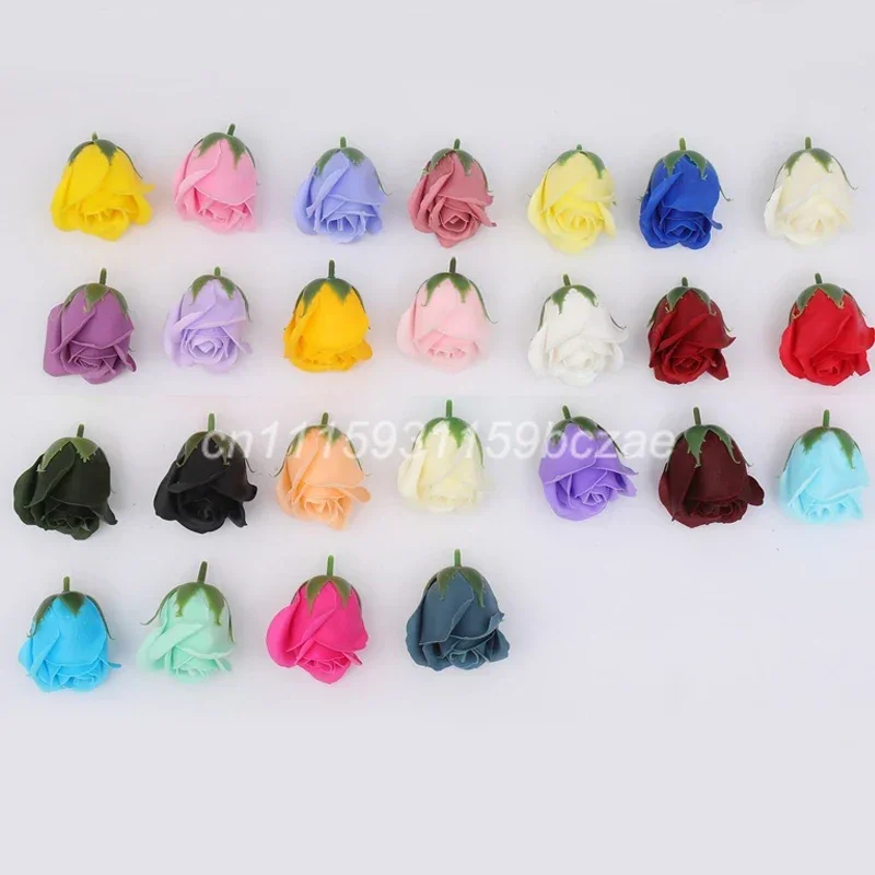 50 Stück 3-lagige künstliche ewige Rosenblütenköpfe für DIY-Blumensträuße, Geschenkboxen, Hochzeiten, Valentinstag, Heim- und Partydekoration – Detail 4