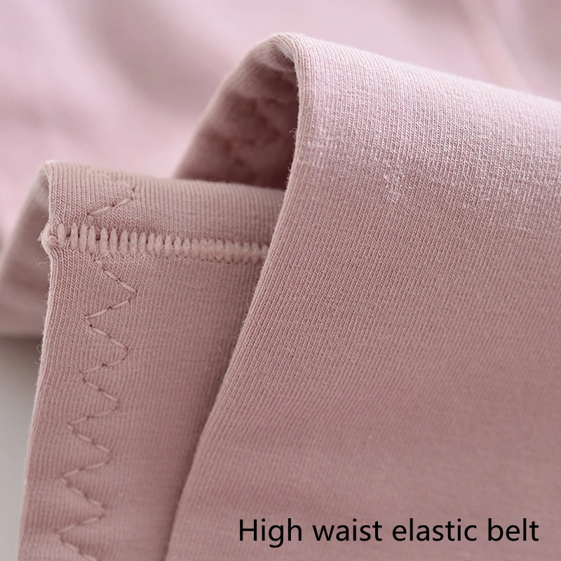 7pcs High Waist Underwear Women 60S Cotton Panties Plus Size Womens Briefs Cozy Female Underwear Tighten Abdomen Safety Shorts