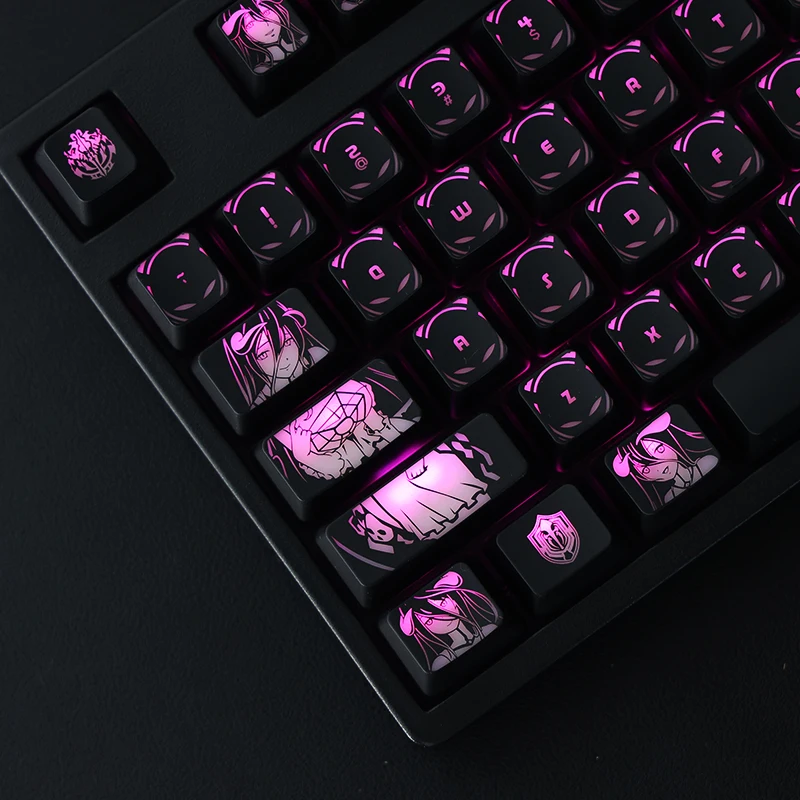 1 zestaw podświetlanych klawiszy Albedo PC do Logitech G512 G610 Razer BlackWidow Huntsman Corsair K70 K95 Overlord Key Caps