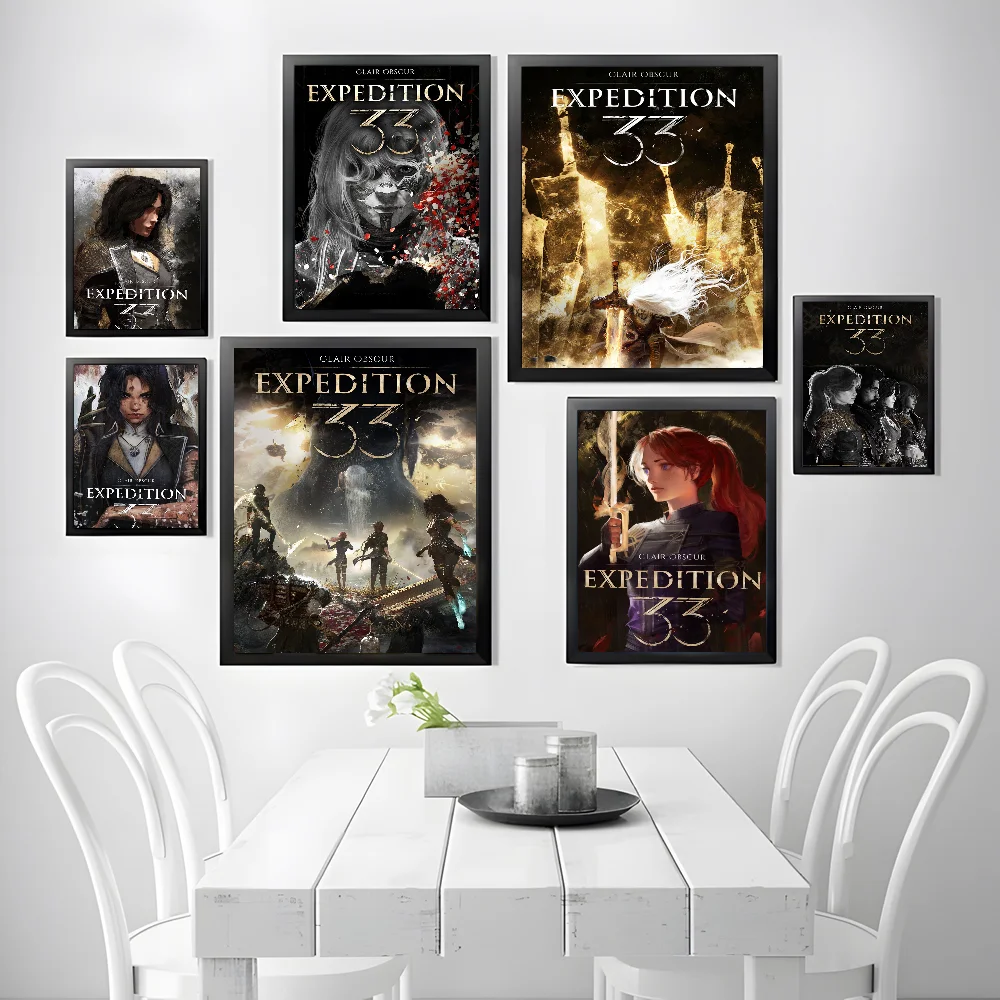 Game Poster High Quality C-Clair O-Obscur E-Expedition 33 Wall Art for Home Bedroom Living Room Hallway Bar Perfect Gift Idea