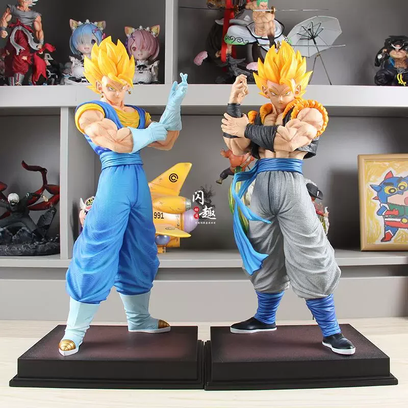 

[Jt] Dragon Ball аниме-игрушка Gogeta 56 см с платформой, высокое качество, версия, твердая голова, резьба, фигурка, модель, орнамент, мужской подарок