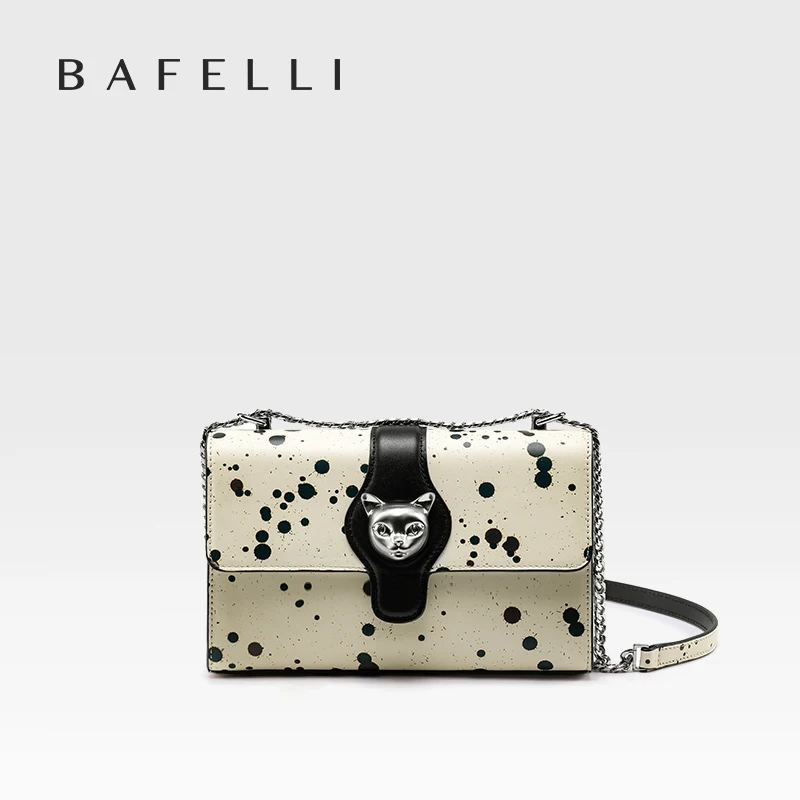 NEW WOMEN'S HANDBAGS BAFELLI 2024 TREND MESSENGER BAGS FOR WOMEN SHOULDER GENUINE LEATHER CAT LUXURY BRAND DESIGNER STYLE