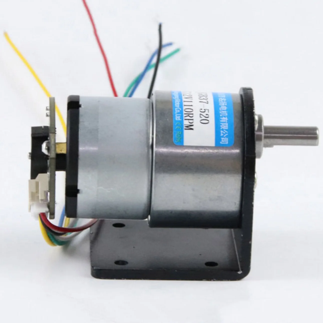 12V DC Gear Motor with Hall Encoder Adjustable Speed Can CW CCW High Torque For Homemade Automation Equipment JGB37-520